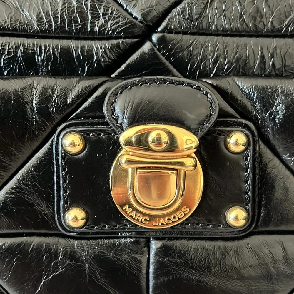 Marc Jacobs INES Leather Made In Italy Satchel Handbag - Picture 4 of 11